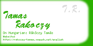 tamas rakoczy business card